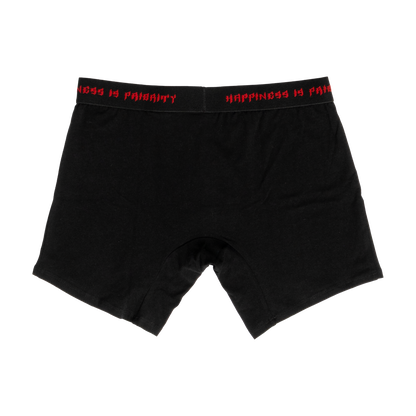 GRUNGE SLOGAN BOXERS - NOIR