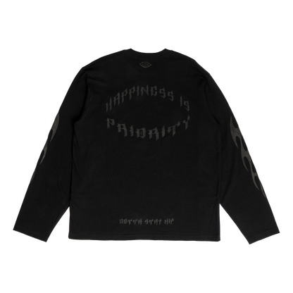 GRUNGE FLAME L/S - NOIR