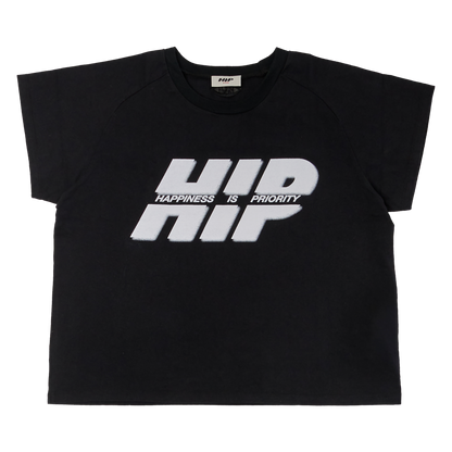 HAPPINESS IS PRIORITY CROP T-SHIRT