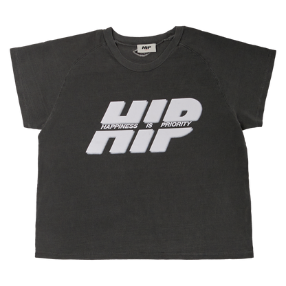 HAPPINESS IS PRIORITY CROP T-SHIRT