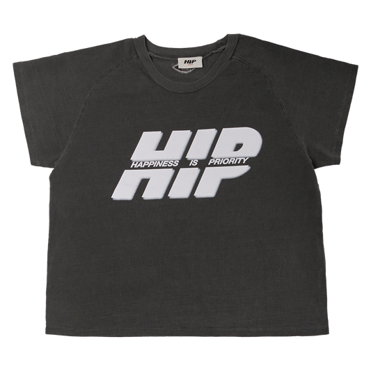 HAPPINESS IS PRIORITY CROP T-SHIRT
