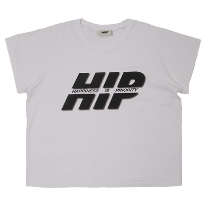 HAPPINESS IS PRIORITY CROP T-SHIRT