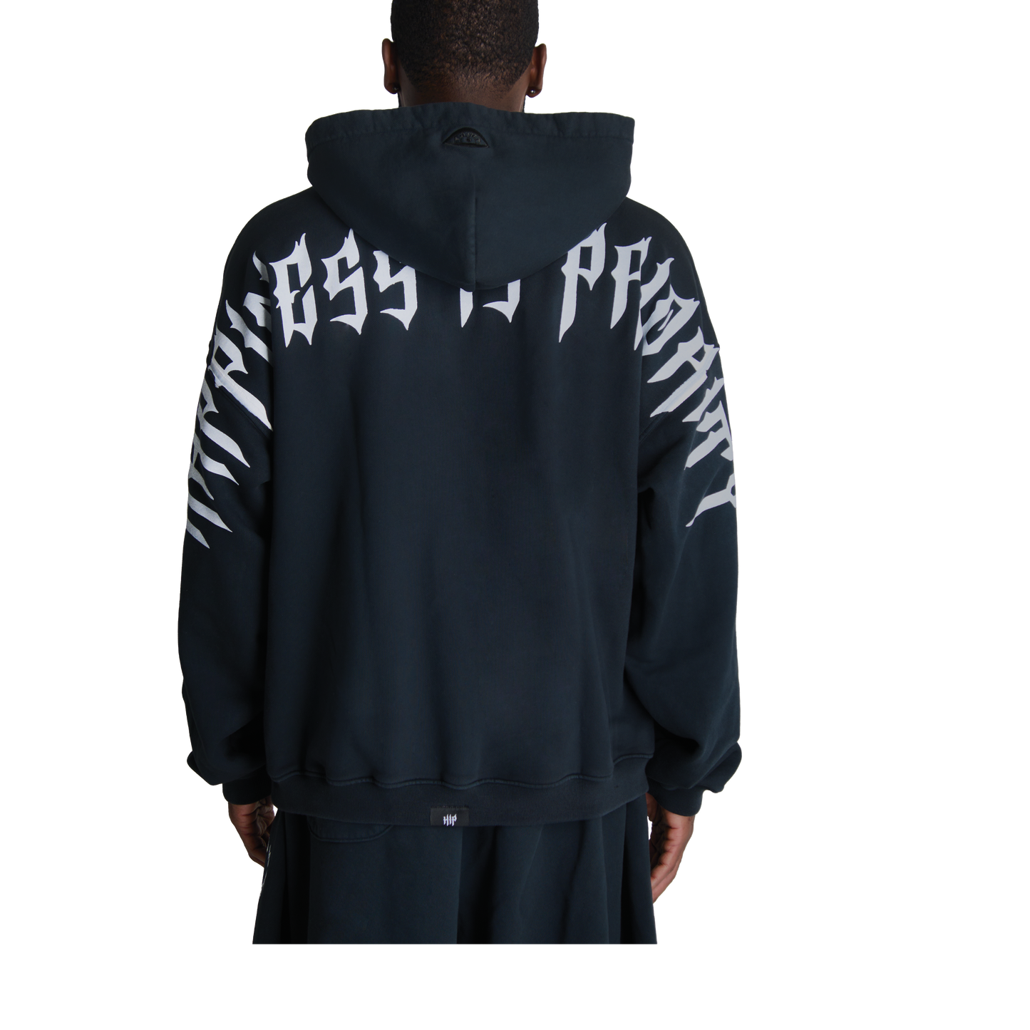 HAPPINESS IS PRIORITY ZIP UP - VINTAGE BLACK