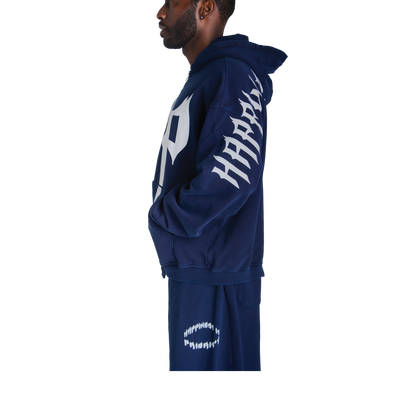 HAPPINESS IS PRIORITY ZIP UP - VINTAGE NAVY