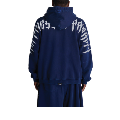 HAPPINESS IS PRIORITY ZIP UP - VINTAGE NAVY