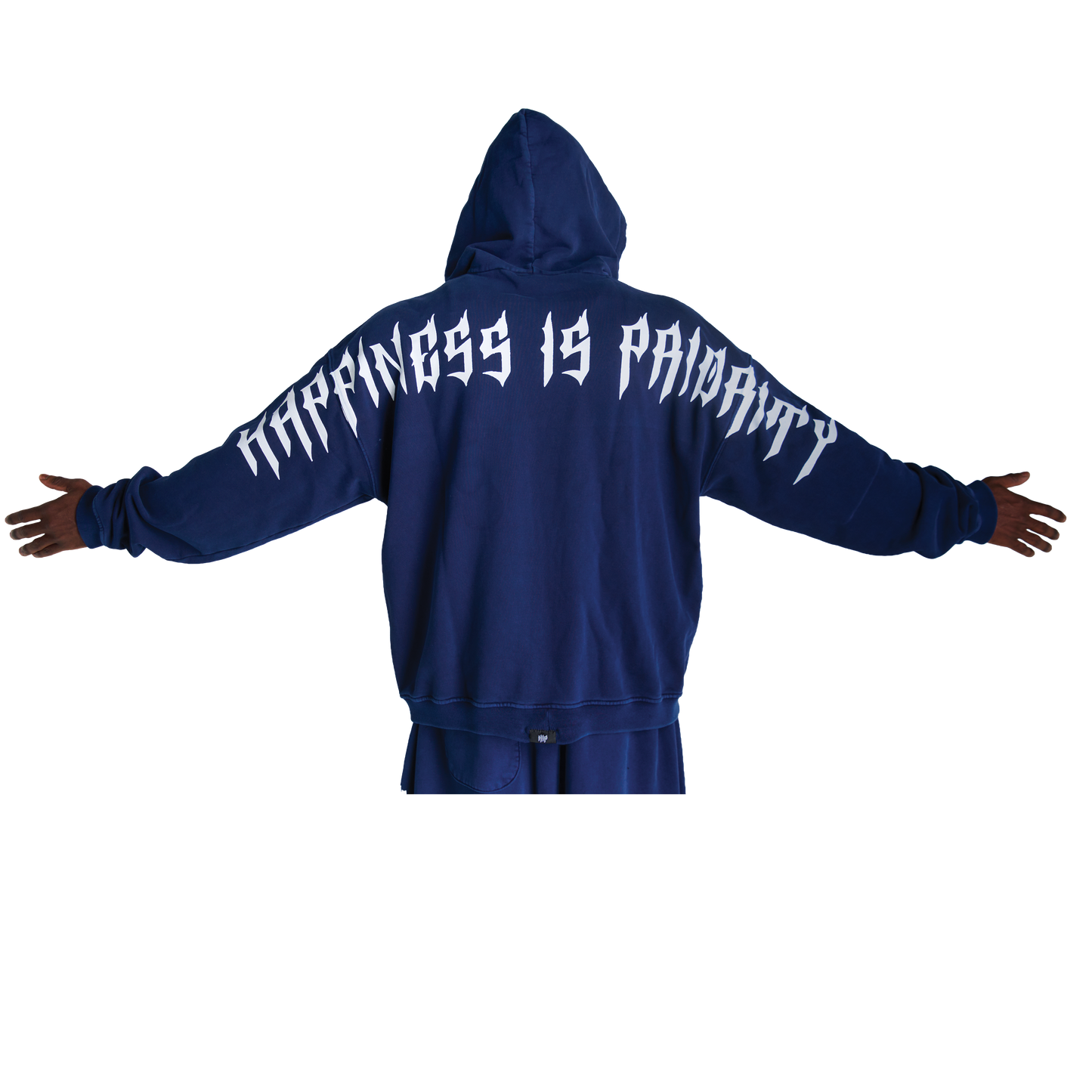 HAPPINESS IS PRIORITY ZIP UP - VINTAGE NAVY