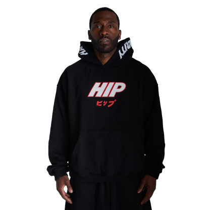 HIP HIPPU HOODIE - BLACK
