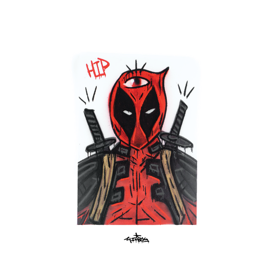 HIP DEAD POOL - HIPBOY ORIGINAL PAINTING / SOLD
