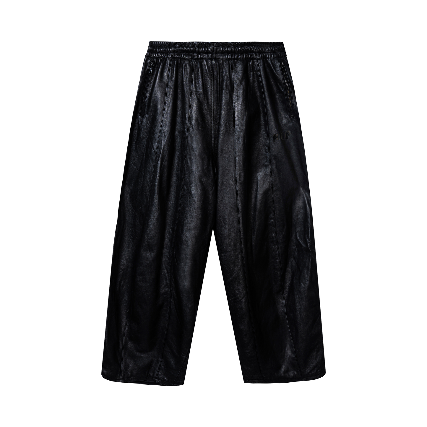 NOIR LEATHER TRACK PANTS