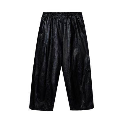 NOIR LEATHER TRACK PANTS