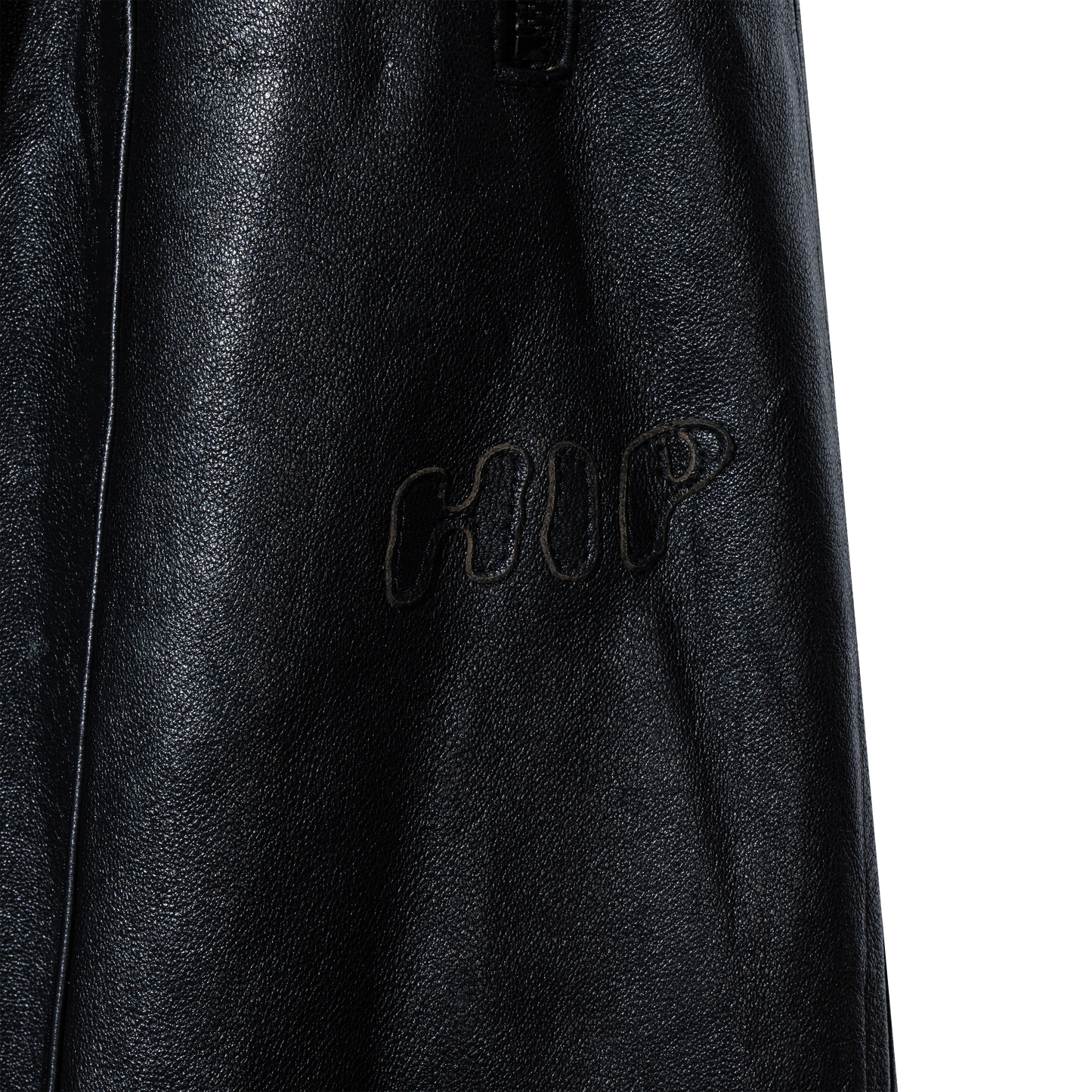 NOIR LEATHER TRACK PANTS