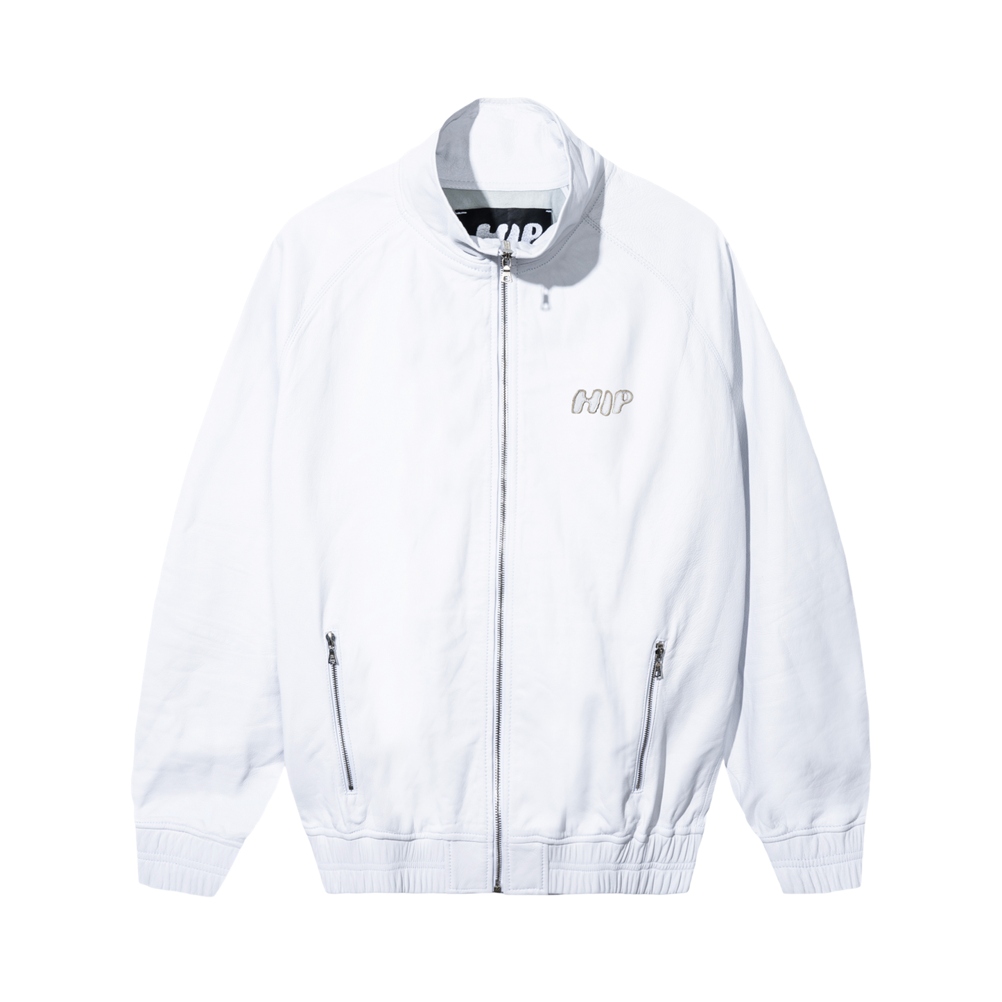 GLACE LEATHER TRACK JACKET