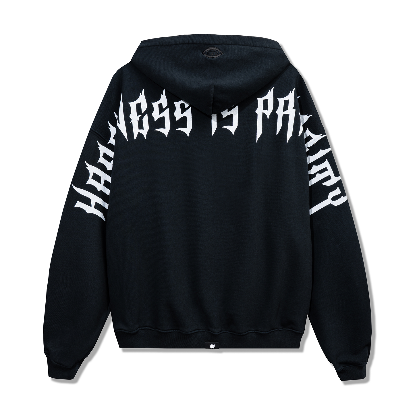 HAPPINESS IS PRIORITY ZIP UP - VINTAGE BLACK