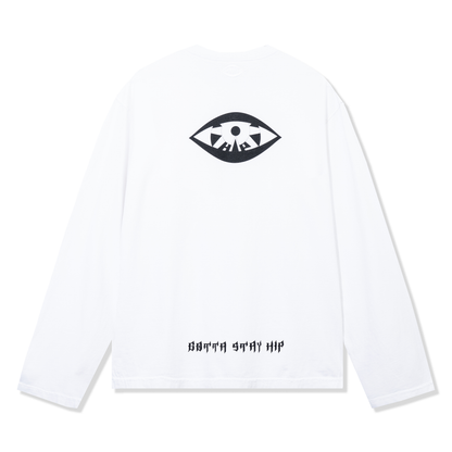 HAPPINESS IS PRIORITY L/S T-SHIRT - BLANCO