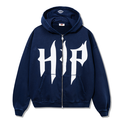 HAPPINESS IS PRIORITY ZIP UP - VINTAGE NAVY