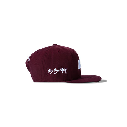 MLH SNAPBACK - WINE/WHITE