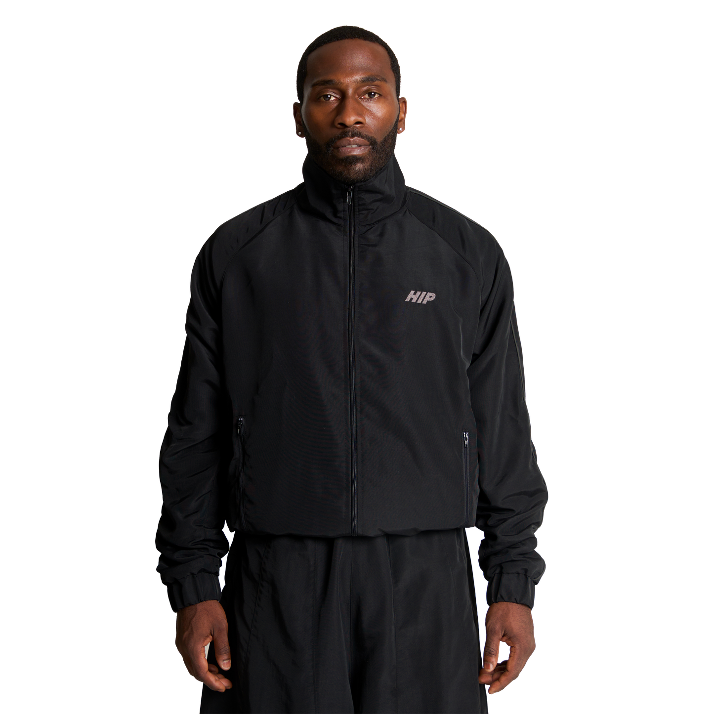 ACTIVE 3M NYLON TRACK JACKET - NOIR