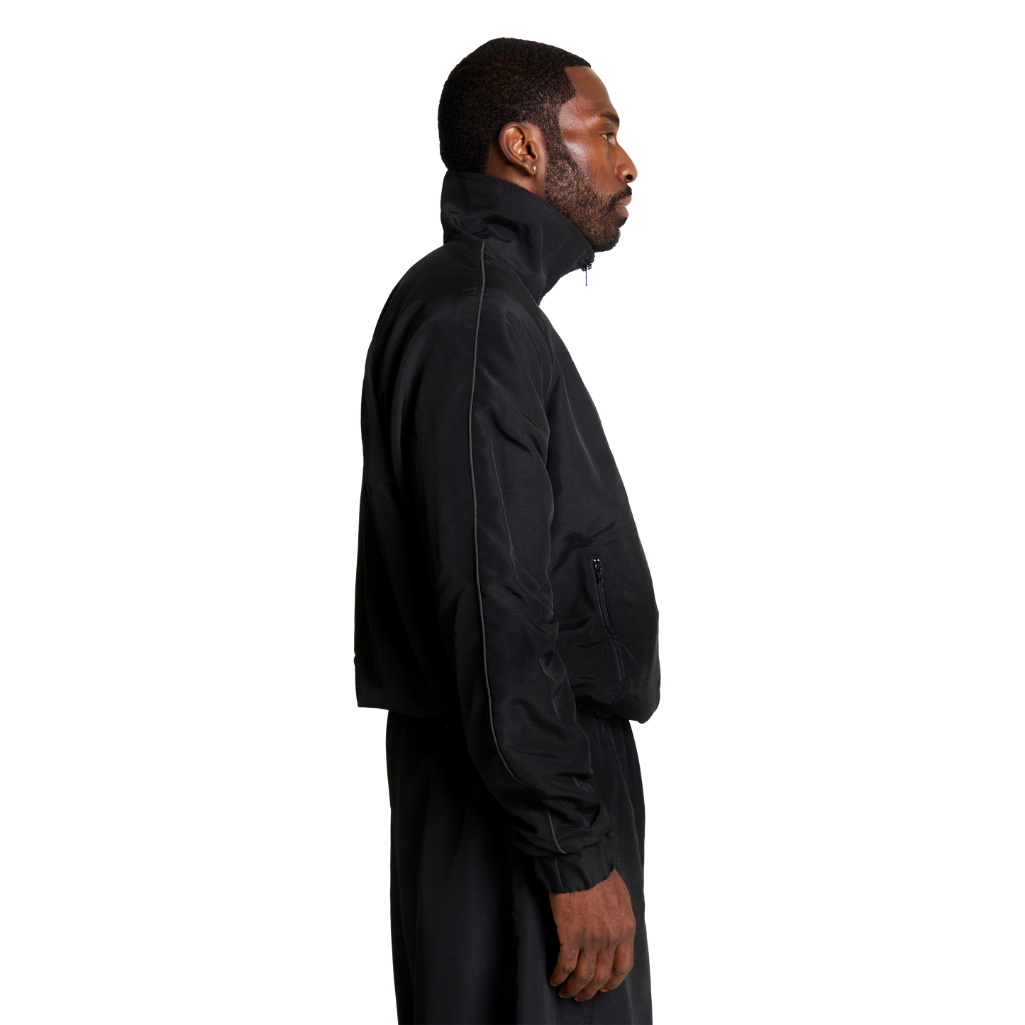ACTIVE 3M NYLON TRACK JACKET - NOIR