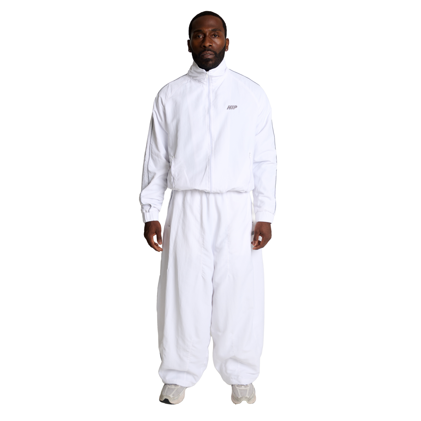 ACTIVE 3M NYLON TRACK PANTS - BLANCO