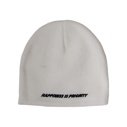 HAPPINESS IS PRIORITY TOQUE - BLANCO