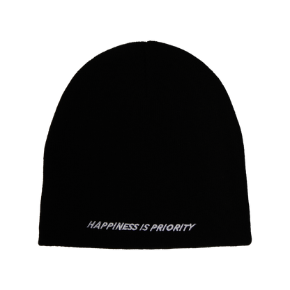 HAPPINESS IS PRIORITY TOQUE - NOIR