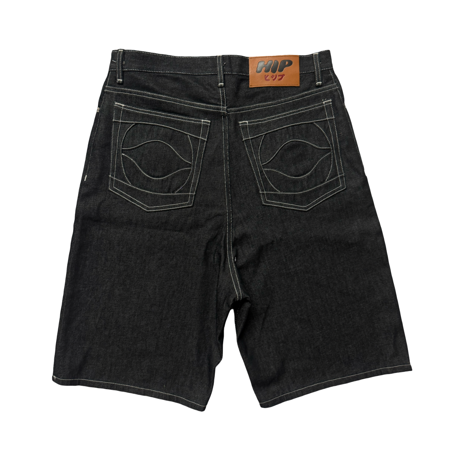 RAW BLACK DENIM SHORTS