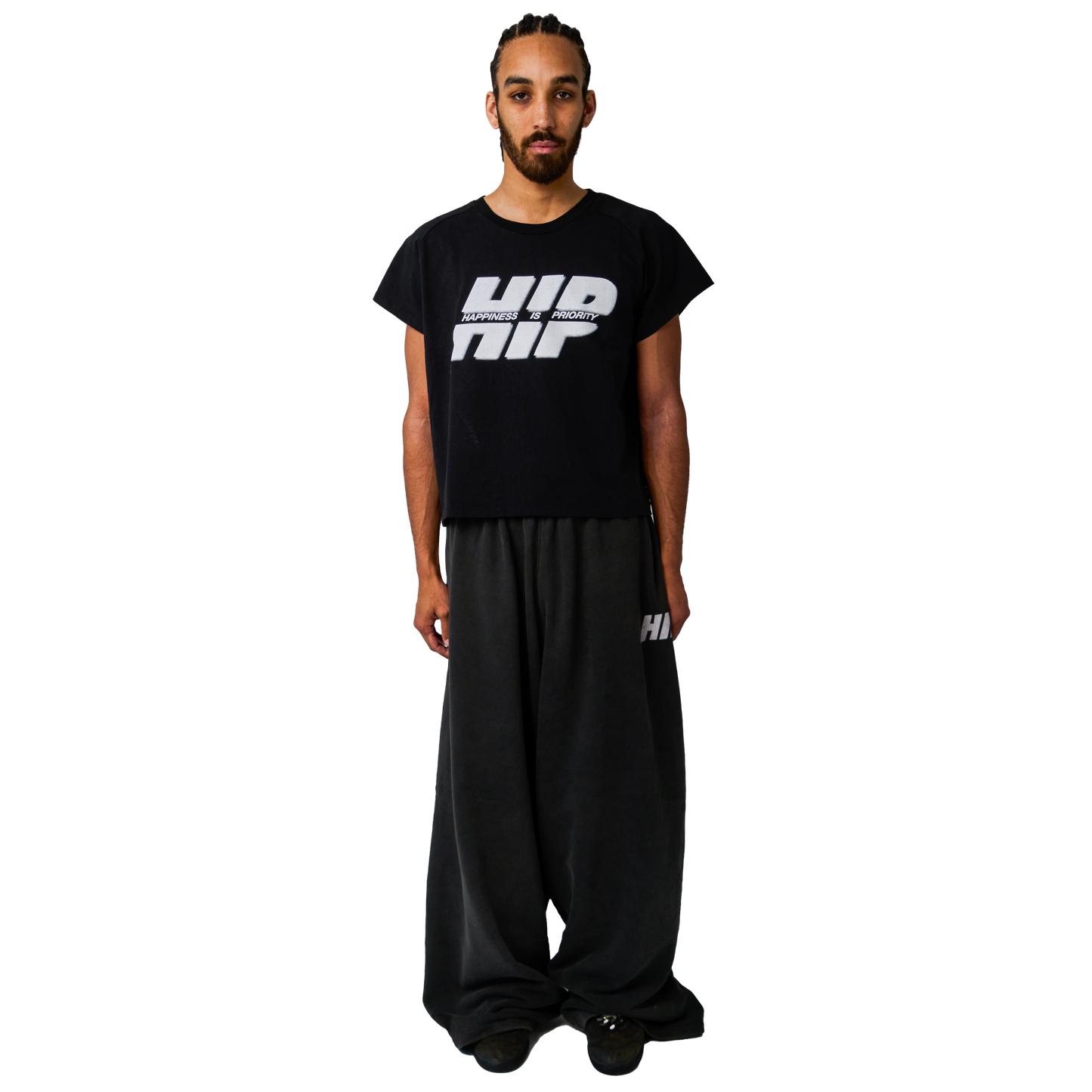 HAPPINESS IS PRIORITY CROP T-SHIRT