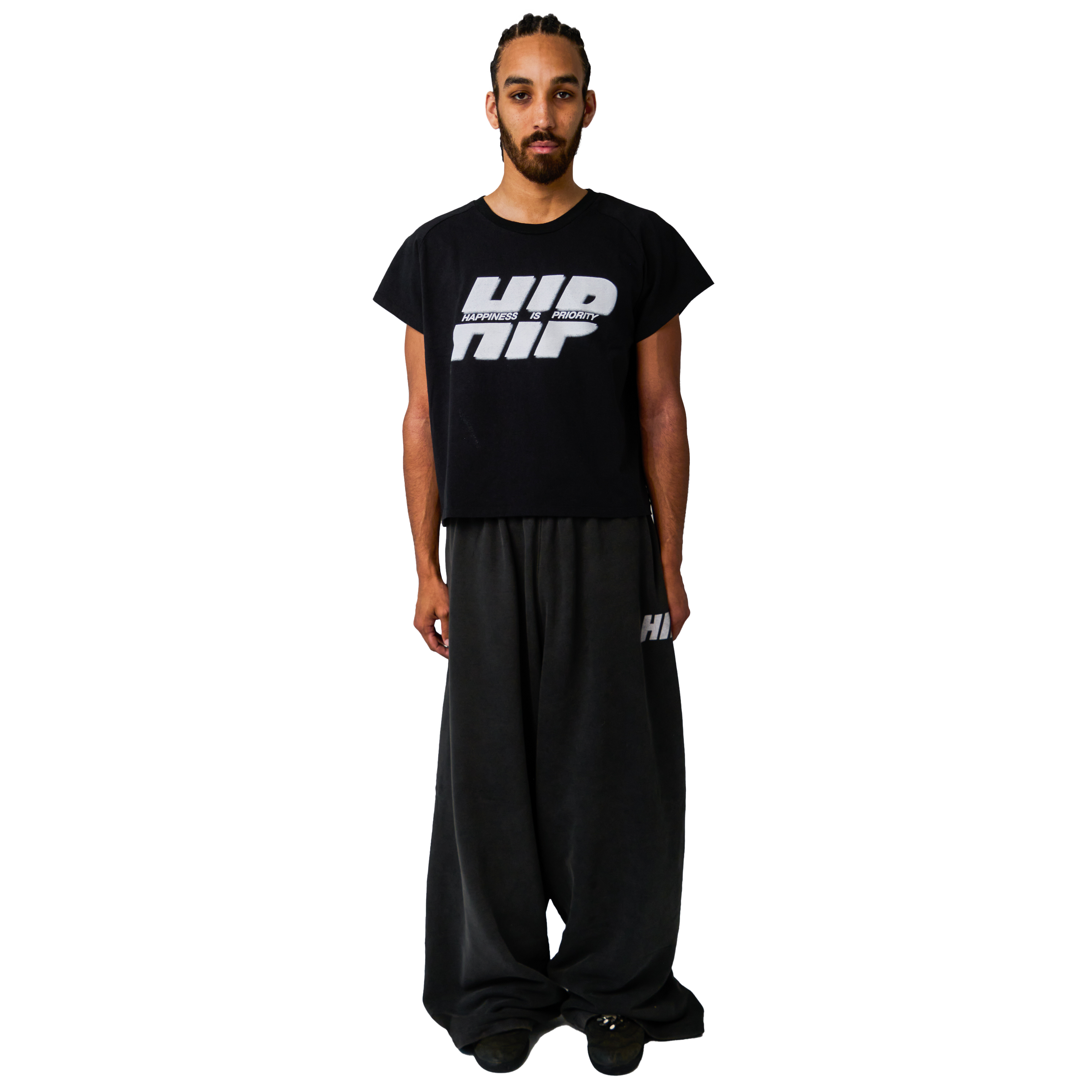 HAPPINESS IS PRIORITY CROP T-SHIRT