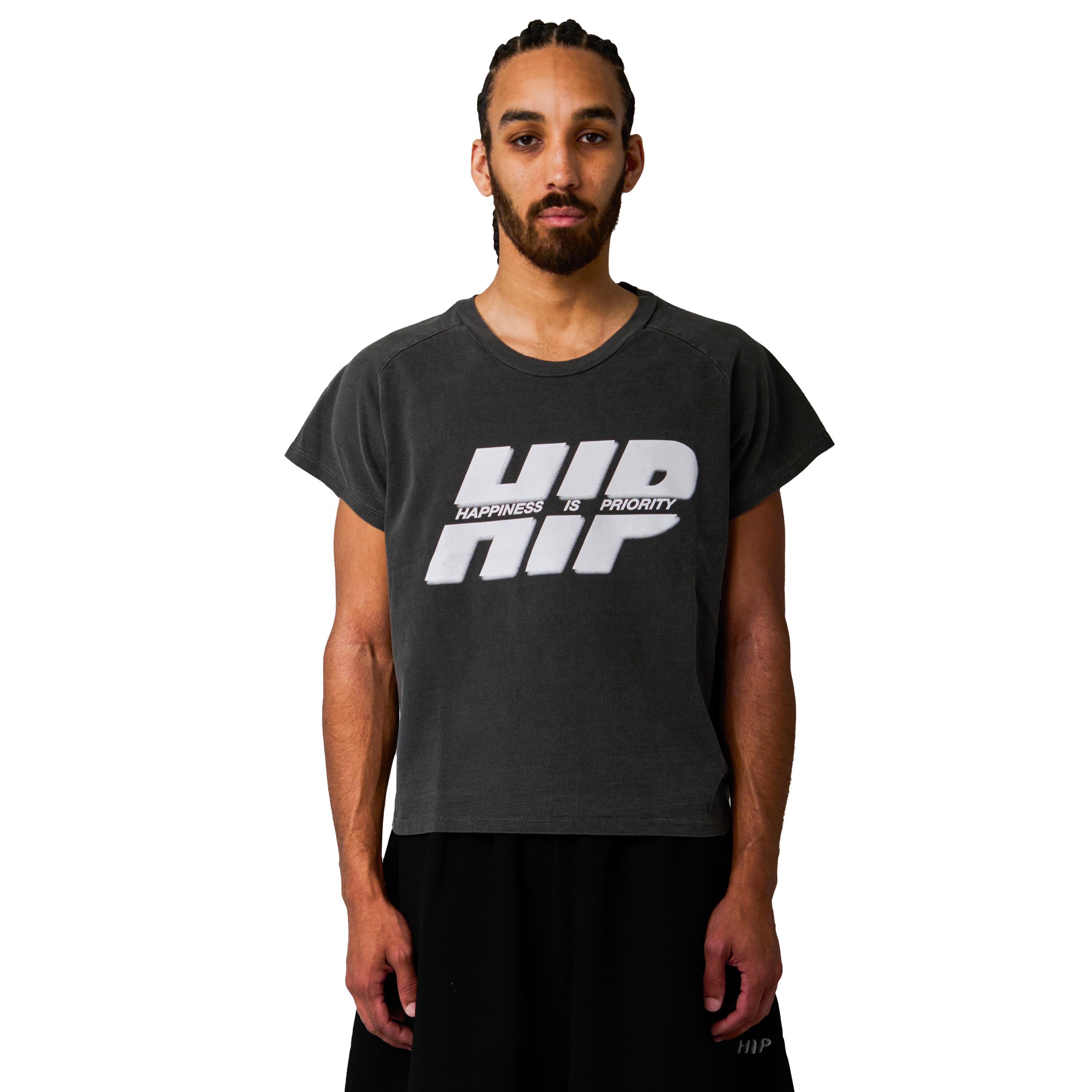 HAPPINESS IS PRIORITY CROP T-SHIRT