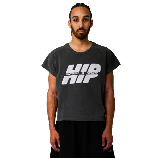 HAPPINESS IS PRIORITY CROP T-SHIRT