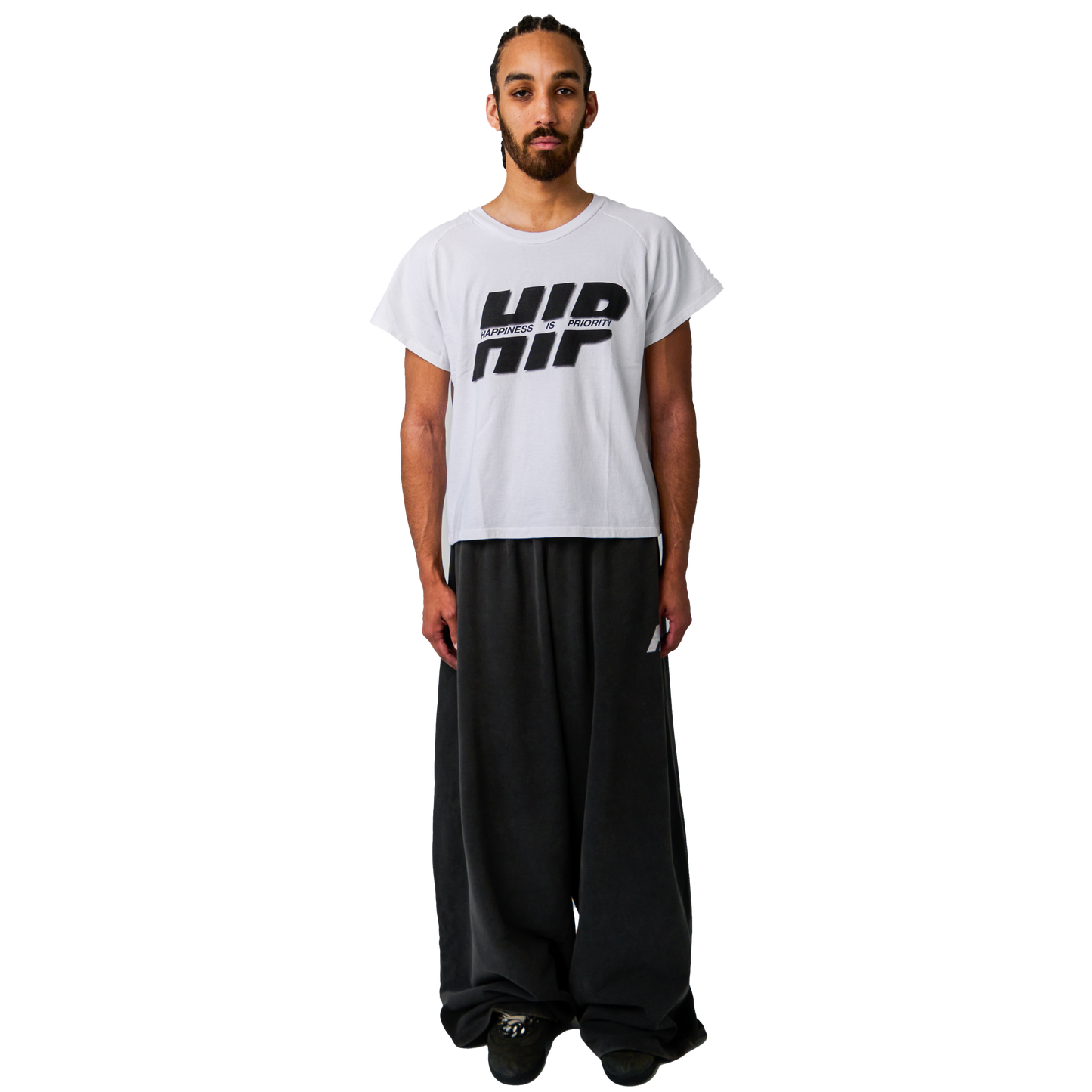 HAPPINESS IS PRIORITY CROP T-SHIRT