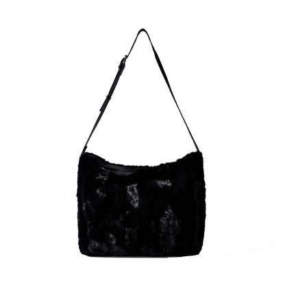 MINK SHOULDER BAG - BLACK