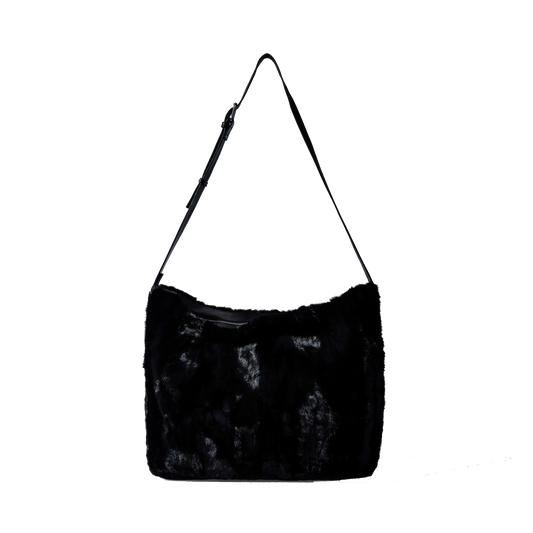 MINK SHOULDER BAG - BLACK