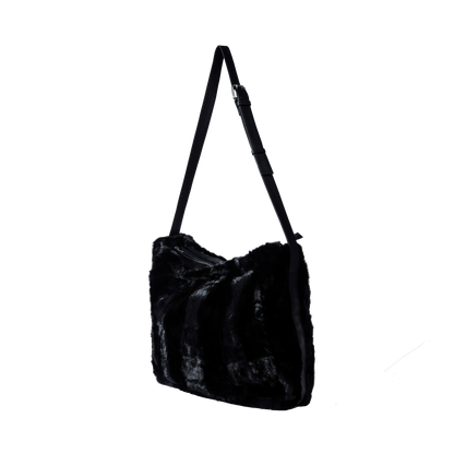 MINK SHOULDER BAG - BLACK