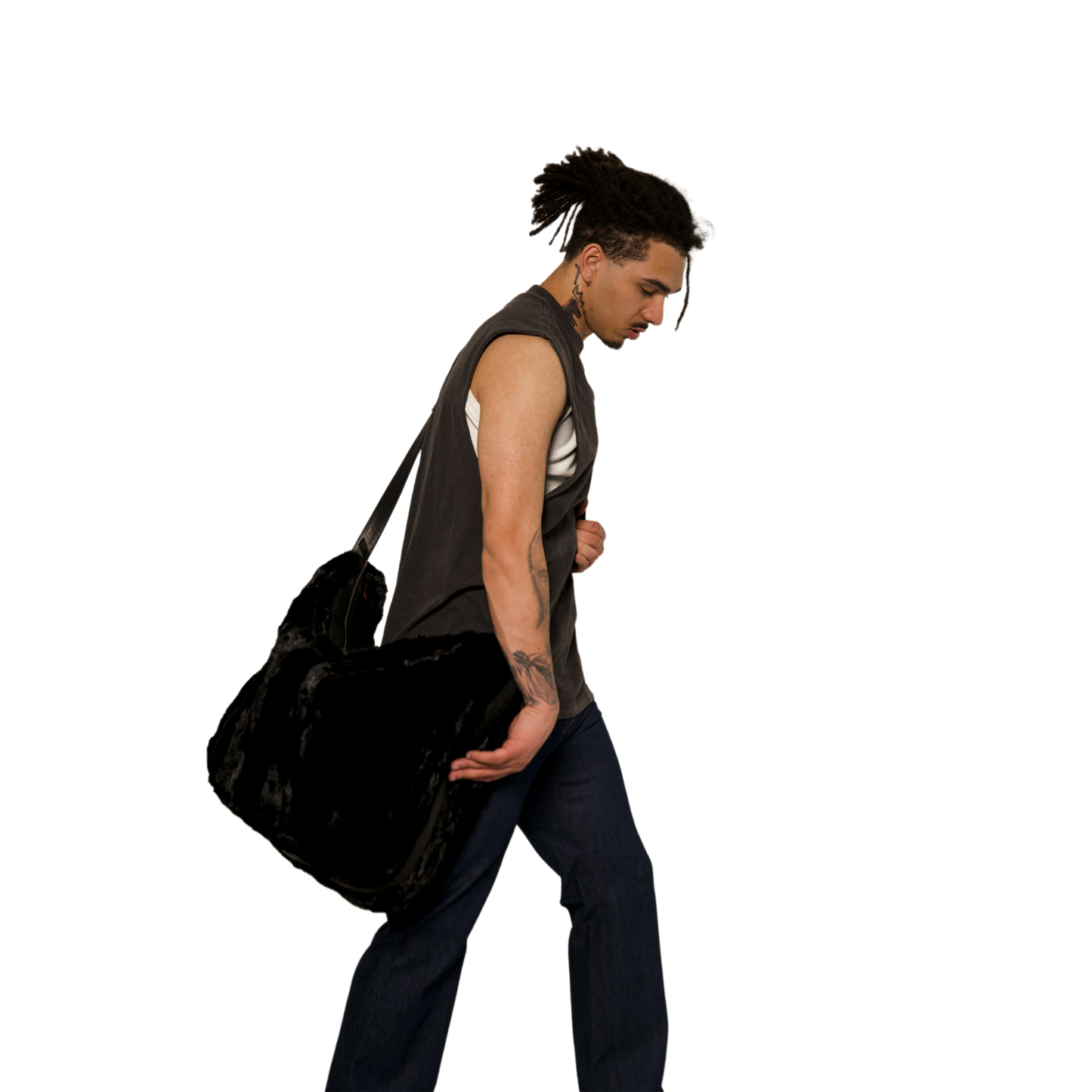 MINK SHOULDER BAG - BLACK