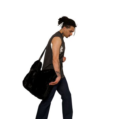 MINK SHOULDER BAG - BLACK