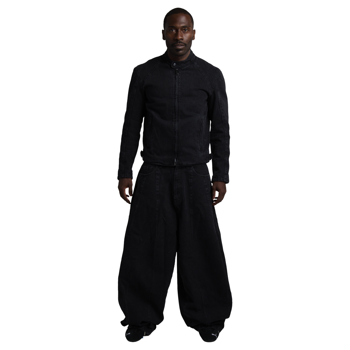 UNIFORM WIDE LEG DENIM - NOIR