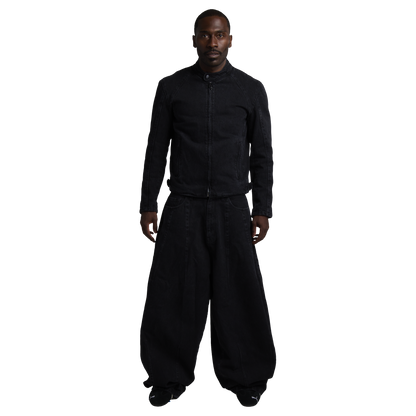 UNIFORM WIDE LEG DENIM - NOIR