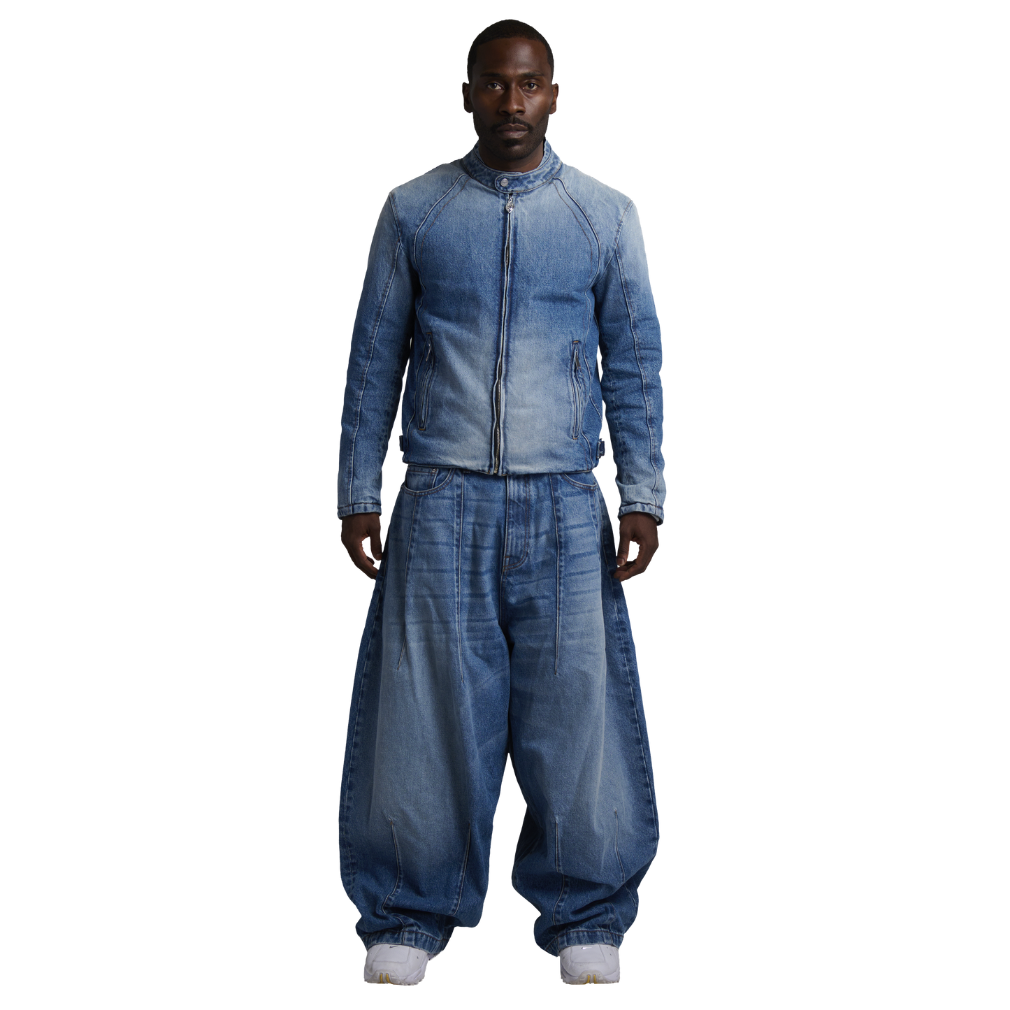 UNIFORM WIDE LEG DENIM - INDIGO BLUE