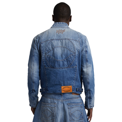 DENIM OTO RESU RACING JACKET - INDIGO BLUE