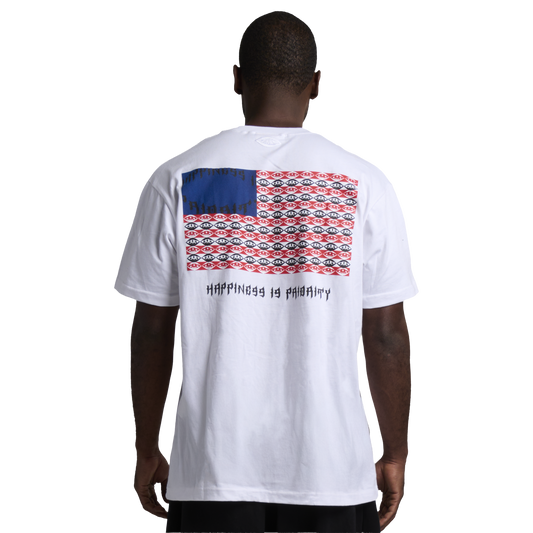 GRUNGE AMERICA TEE - BLANCO