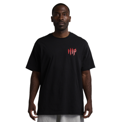 GRUNGE CORE TEE BLACK/RED