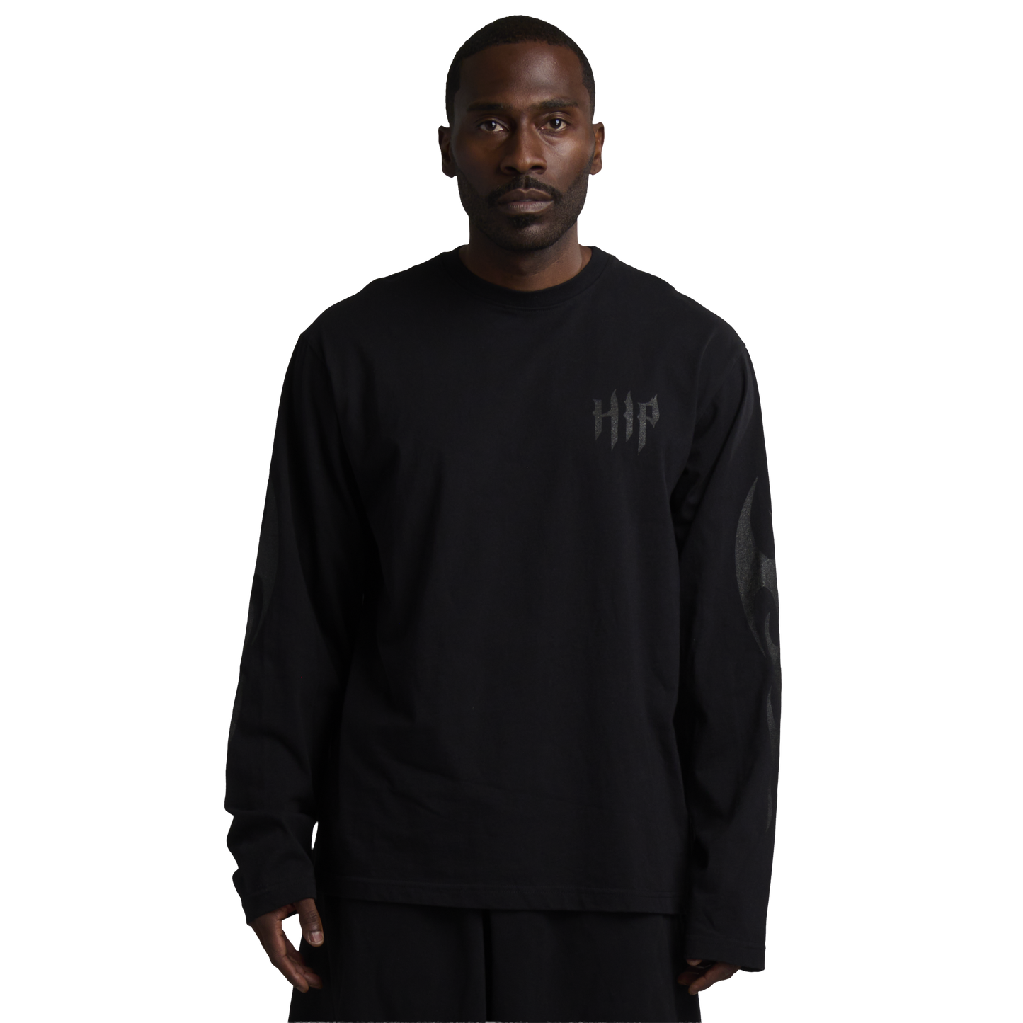 GRUNGE FLAME L/S - NOIR
