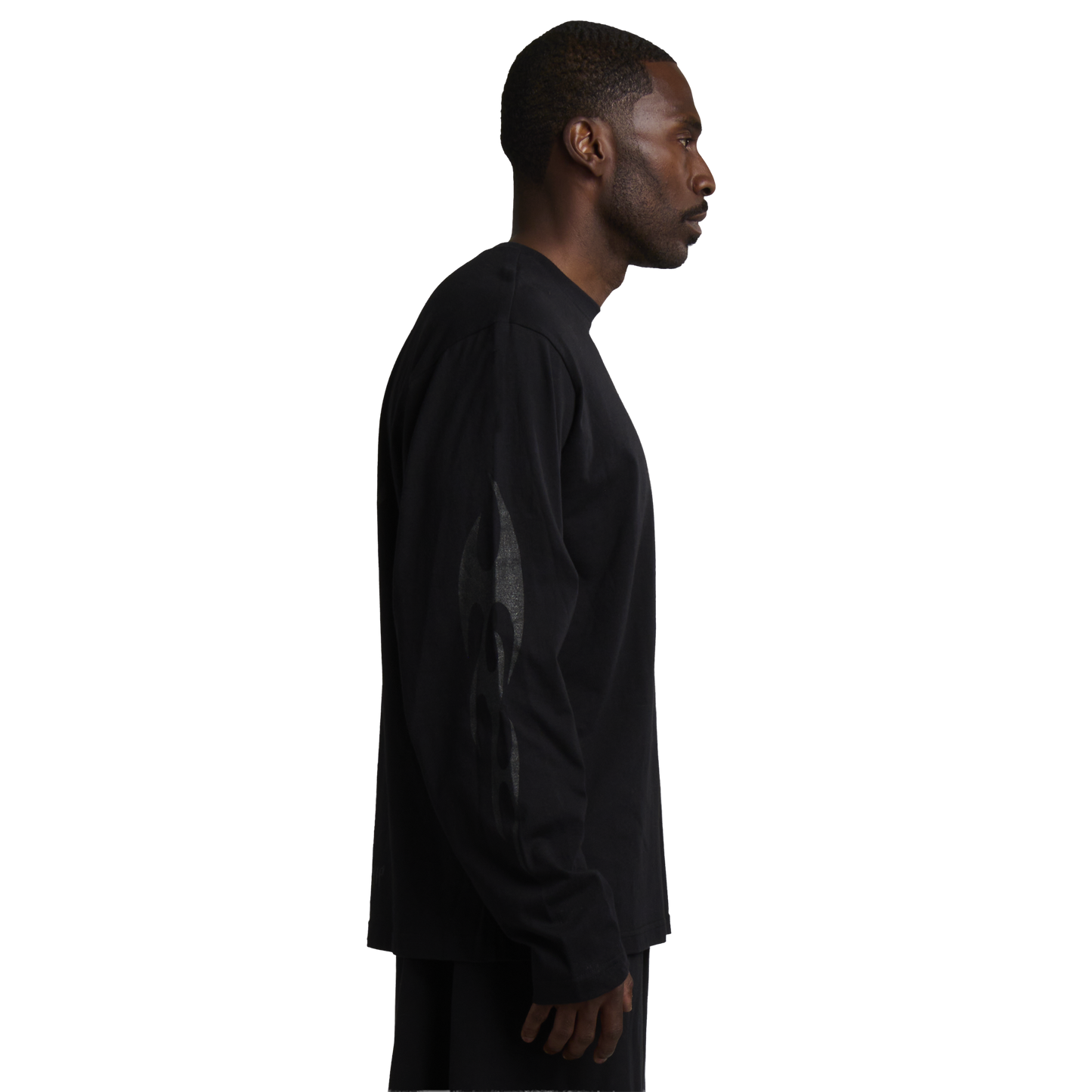 GRUNGE FLAME L/S - NOIR