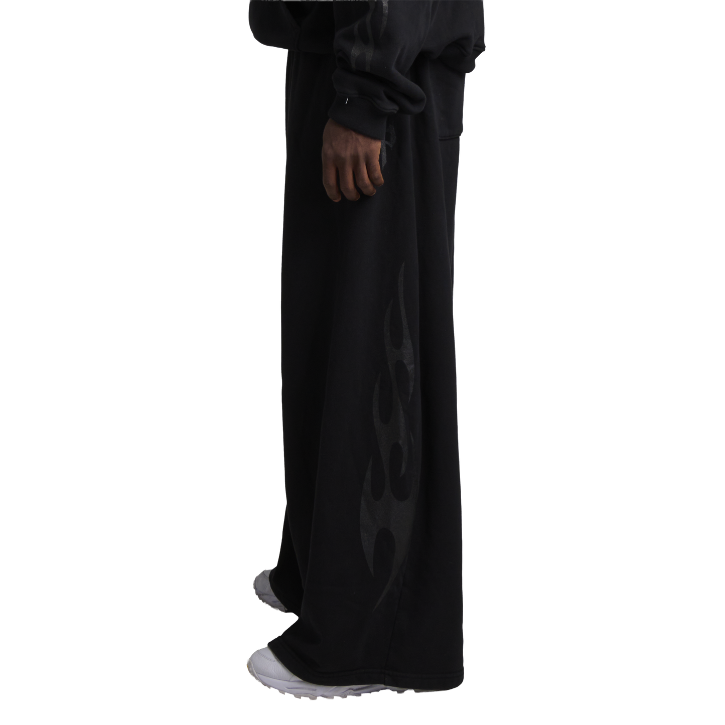 GRUNGE FLAME SWEATS - NOIR