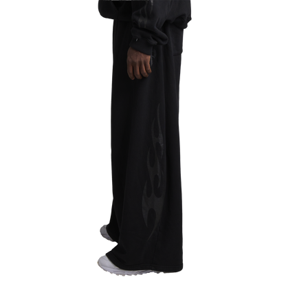 GRUNGE FLAME SWEATS - NOIR