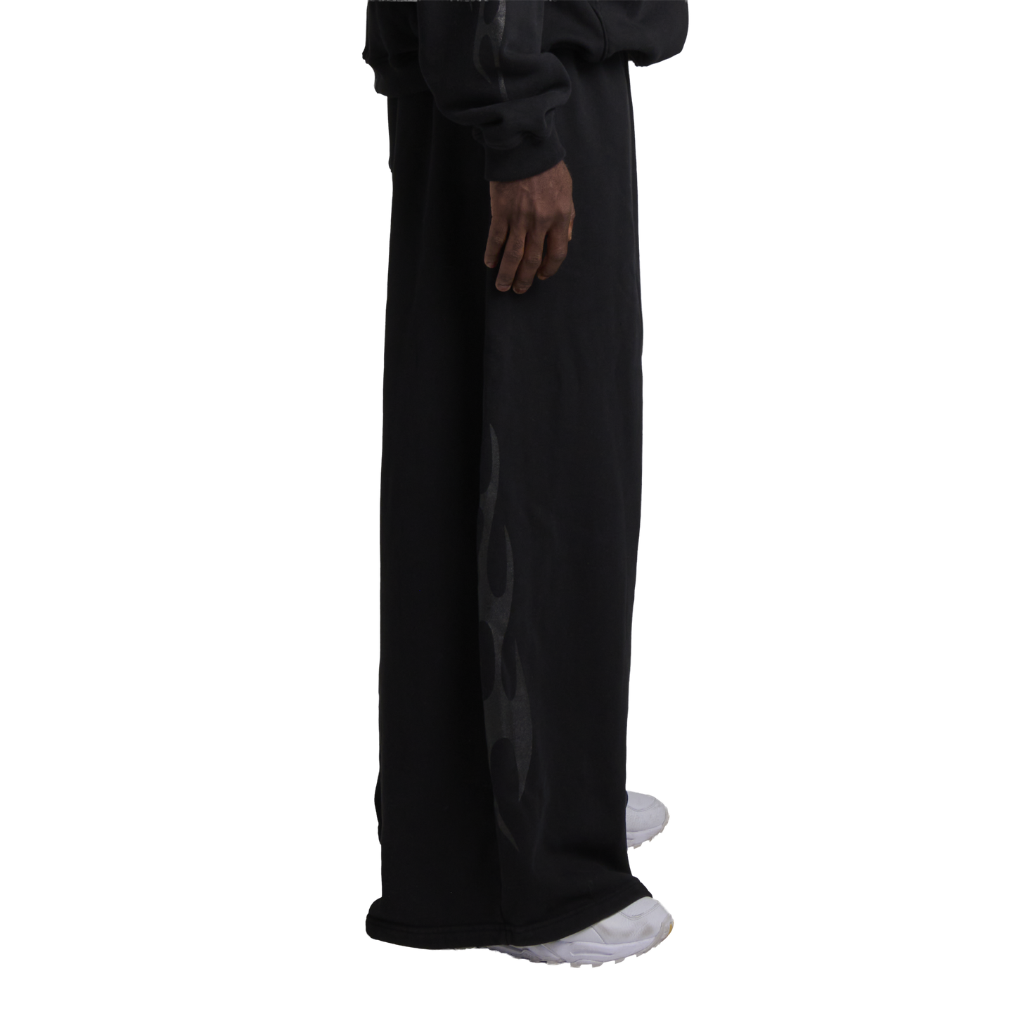 GRUNGE FLAME SWEATS - NOIR