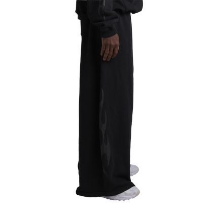 GRUNGE FLAME SWEATS - NOIR