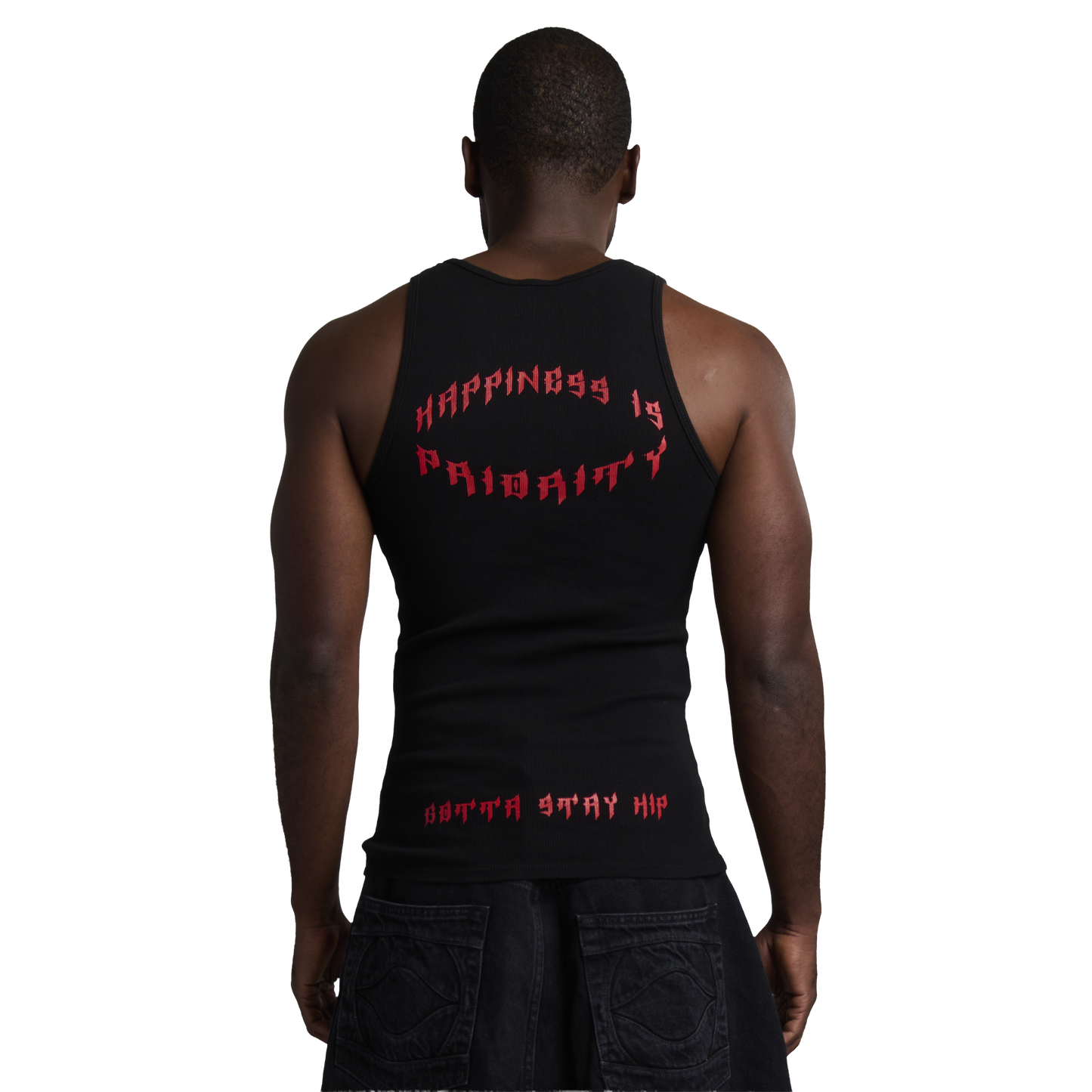 GRUNGE SLOGAN A SHIRT - NOIR