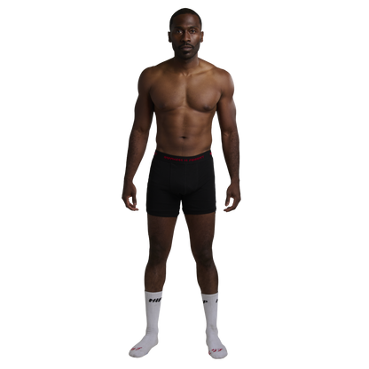 GRUNGE SLOGAN BOXERS - NOIR